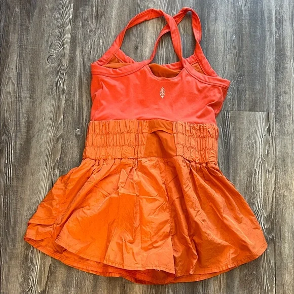Free People Movement The Way Home Skortsie Romper M Orange - Picture 2 of 5